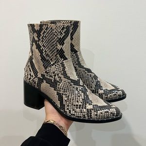 Treasure & Bond snake skin booties